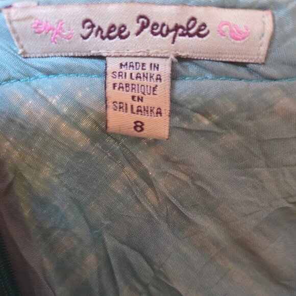 Free People Green Blue Pencil Skirt - Picture 3 of 3